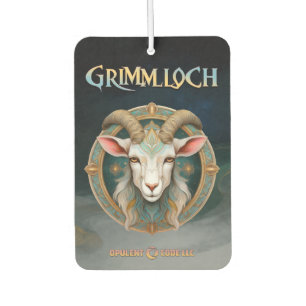 Grimmloch Goat Emblem Fantasy RPG Car Air Freshener
