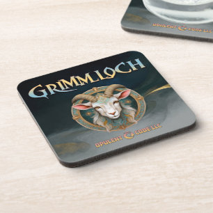Grimmloch Goat Emblem Fantasy RPG Coaster