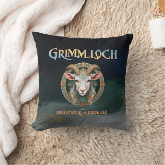 Grimmloch Goat Emblem Fantasy RPG Cushion