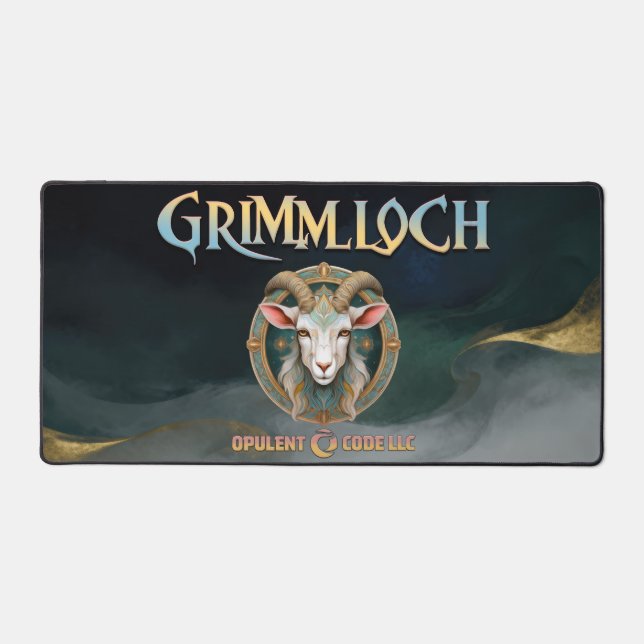 Grimmloch Goat Emblem Fantasy RPG Desk Mat (Front)