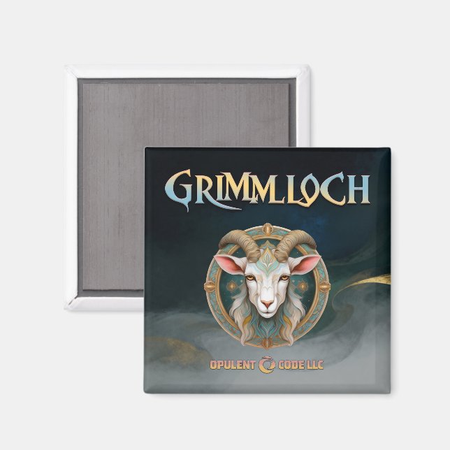 Grimmloch Goat Emblem Fantasy RPG Magnet (Front/Back)