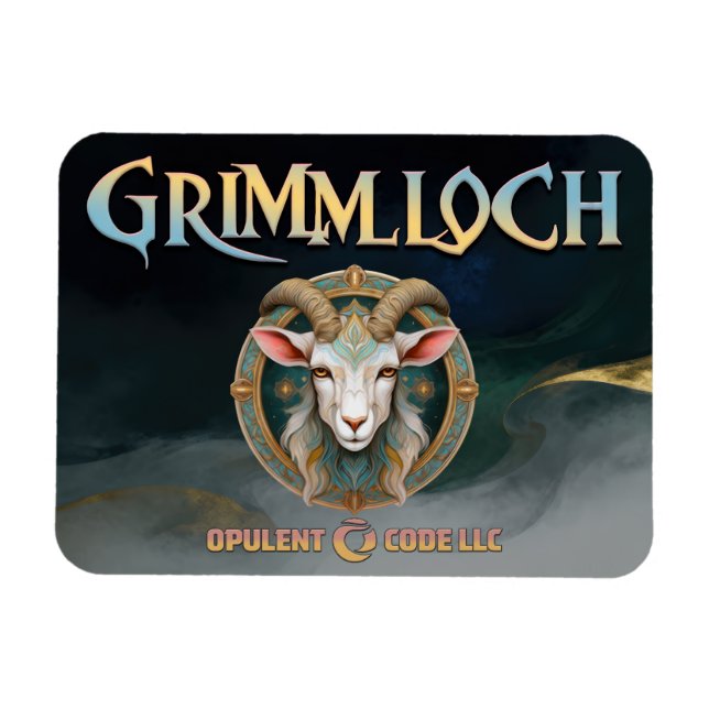 Grimmloch Goat Emblem Fantasy RPG Magnet (Horizontal)