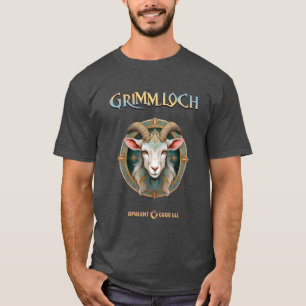 Grimmloch Goat Emblem Fantasy RPG T-Shirt
