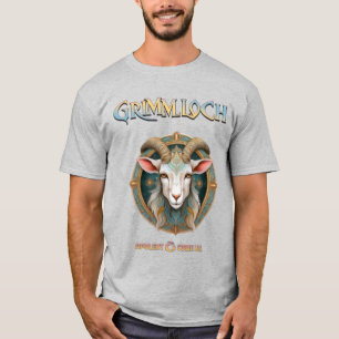 Grimmloch Goat Emblem Fantasy RPG T-Shirt