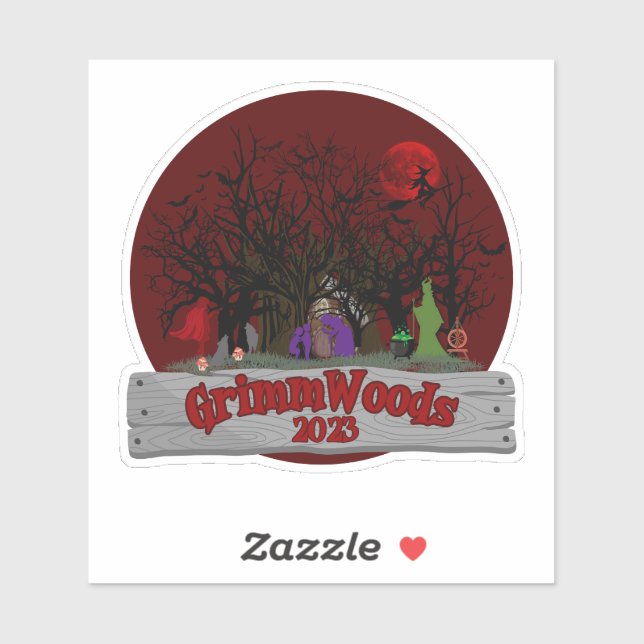 GrimmWoods Sticker 2023 (Back) (Sheet)