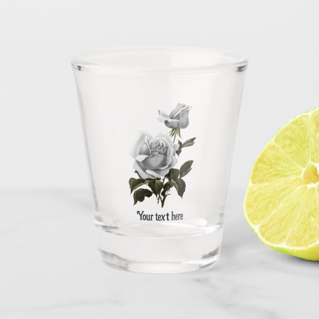 Grimoire White Rose Shot Glass (Front)