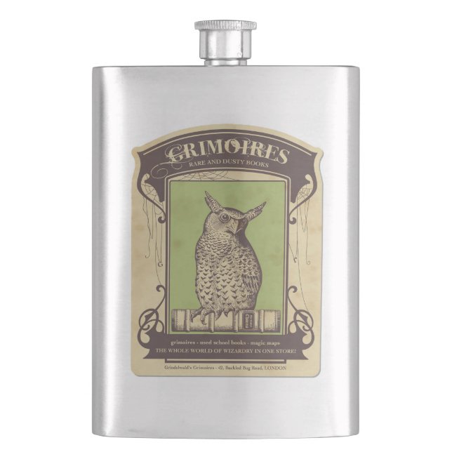 Grimoires Owl Flask (Front)