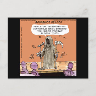 Grimshot Reaper Grim Reaper Standup Comic Funny Postcard