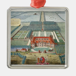 Grimsthorp in the county of Lincoln engraved by Jo Metal Tree Decoration