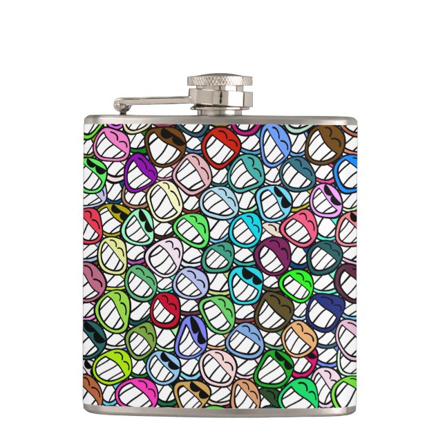 Grin 1 Wrapped Flask (Front)