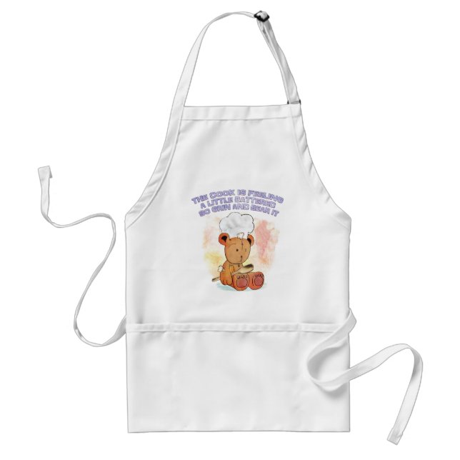 grin and bear-cook standard apron (Front)