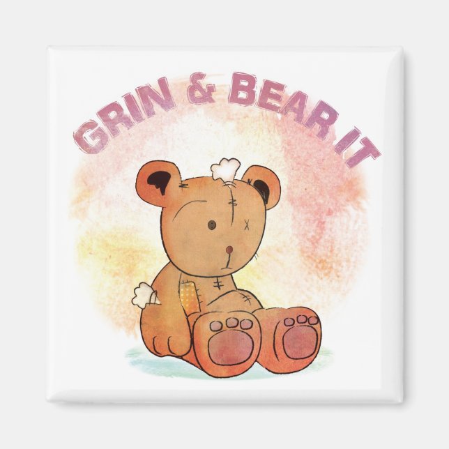grin and bear it magnet (Front)