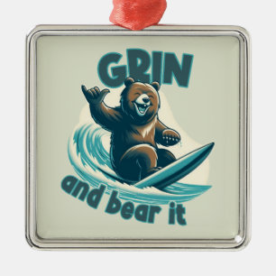 Grin And Bear It Metal Tree Decoration
