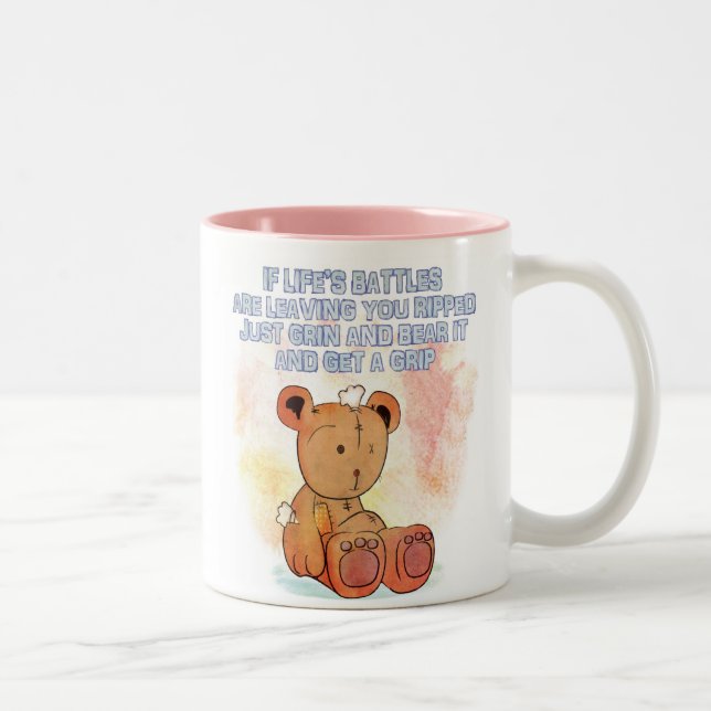 grin and bear it Two-Tone coffee mug (Right)