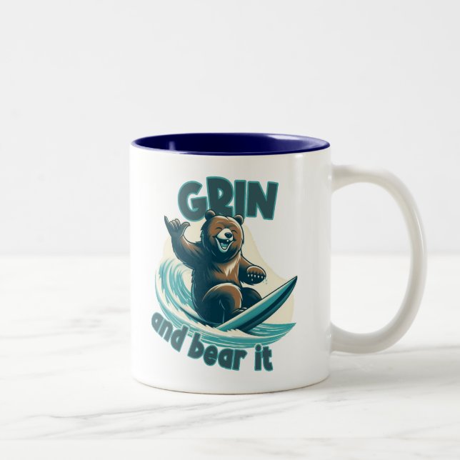 Grin And Bear It Two-Tone Coffee Mug (Right)