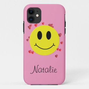 Grin Face with Red Hearts Case-Mate iPhone Case