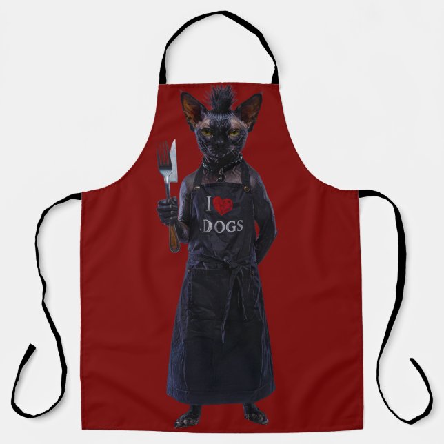 Grin Protocol 80x60 I heart dogs 001 Apron (Front)