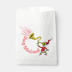 Grinch Blowing the Merry Grinchmas Horn Favour Bags