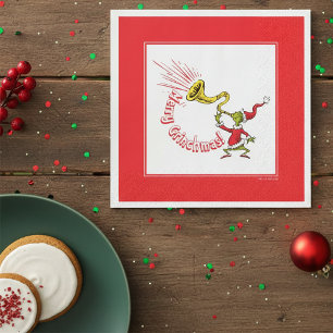 Grinch Blowing the Merry Grinchmas Horn Napkin