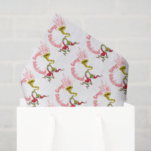 Grinch Blowing the Merry Grinchmas Horn Tissue Paper