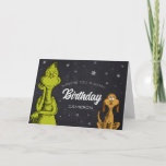 Grinch Chalkboard Birthday Card<br><div class="desc">Happy Birthday to You! Customise this Dr. Seuss Birthday card with your child's name.</div>