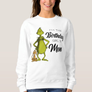 Grinch Chalkboard Birthday Girl's Mum Sweatshirt