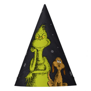Grinch Chalkboard Birthday Party Hat