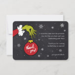 Grinch Chalkboard Birthday Thank You<br><div class="desc">Thank all your family and friends for coming to your child's Birthday Party this year with these cute Grinch Birthday thank you cards. Personalise by adding a custom thank you message.</div>