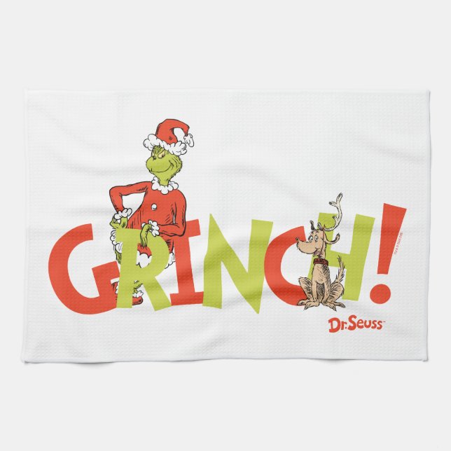 Grinch! Character Logo Graphic Tea Towel (Horizontal)