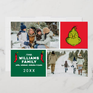 Grinch Christmas Family Photo Collage