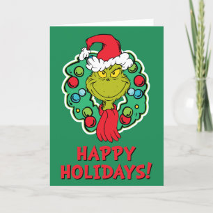 Grinch   Christmas Holiday Wreath Card