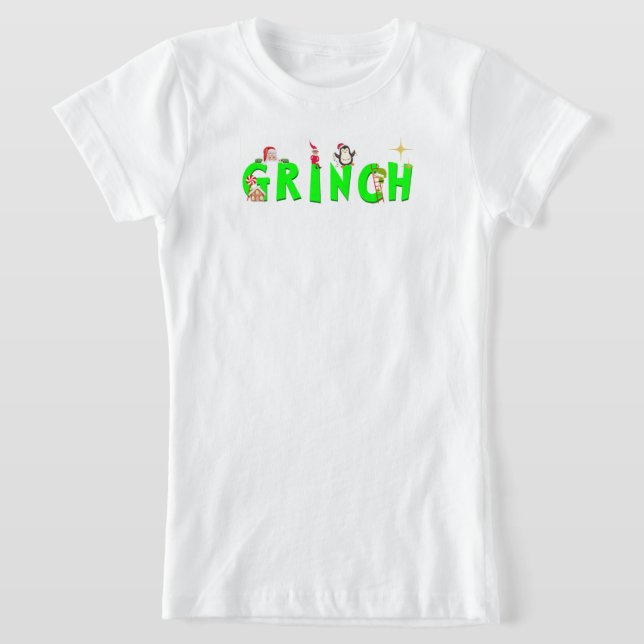 Grinch Christmas T-shirt (Laydown)
