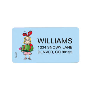 Grinch Cindy-Lou Who - Holding Present Label