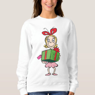 Grinch   Cindy-Lou Who - Holding Present Sweatshirt