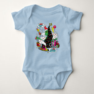 Grinch Colourful Christmas Graphic Baby Bodysuit