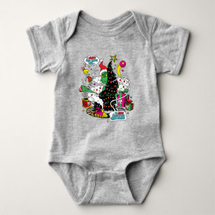 Grinch Colourful Christmas Graphic Baby Bodysuit