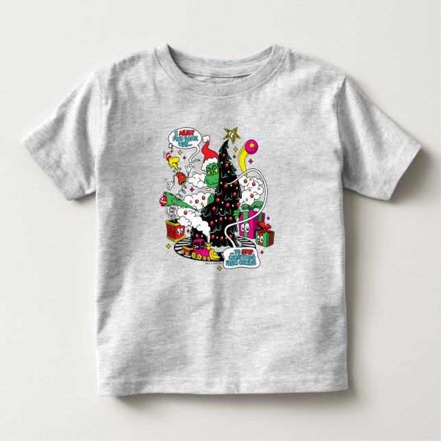 Grinch Colourful Christmas Graphic Toddler T-Shirt (Front)