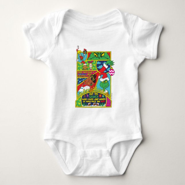 Grinch | Comic Graphic Baby Bodysuit (Front)