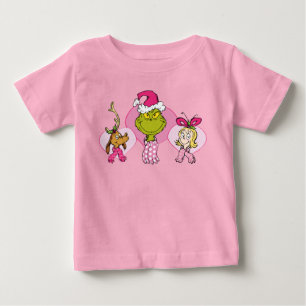 Grinch Crew in Pink Valentine's Portrait Baby T-Shirt