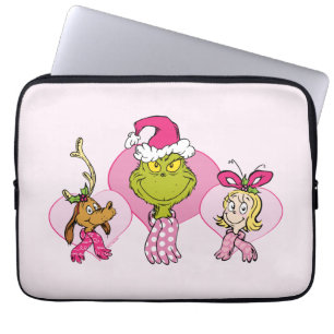 Grinch Crew in Pink Valentine's Portrait Laptop Sleeve