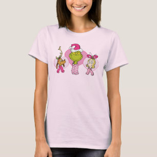 Grinch Crew in Pink Valentine's Portrait T-Shirt