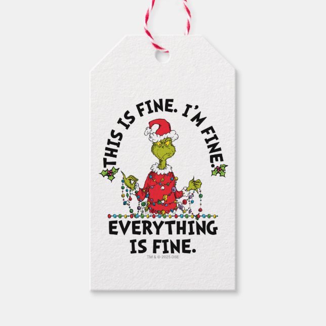 Grinch | Everything is Fine Gift Tags (Front)