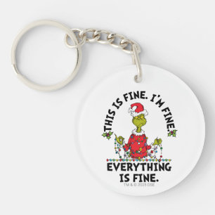 Grinch   Everything is Fine Key Ring