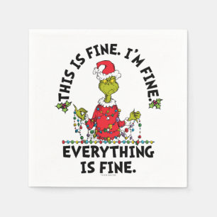 Grinch Everything is Fine Napkin