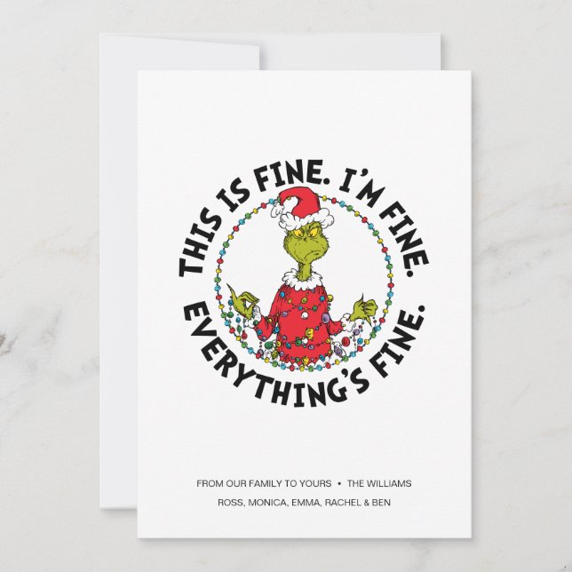 Grinch | Everything's Fine Holiday Card (Front)