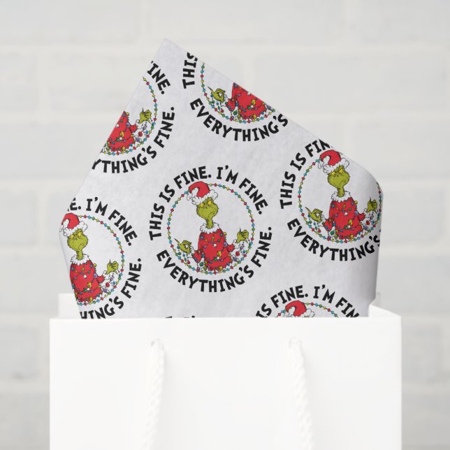 Grinch | Everything's Fine Tissue Paper (Gift Bag)
