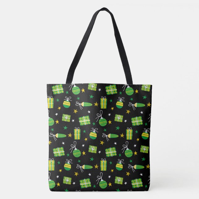 Grinch Green Christmas Decor Pattern Tote Bag (Front)