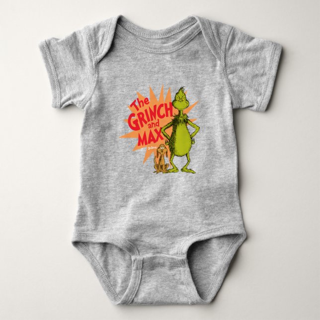 Grinch | Grinch & Max Starburst Baby Bodysuit (Front)