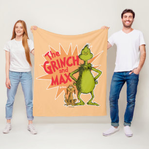 Grinch   Grinch & Max Starburst Fleece Blanket