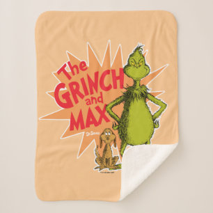 Grinch   Grinch & Max Starburst Sherpa Blanket